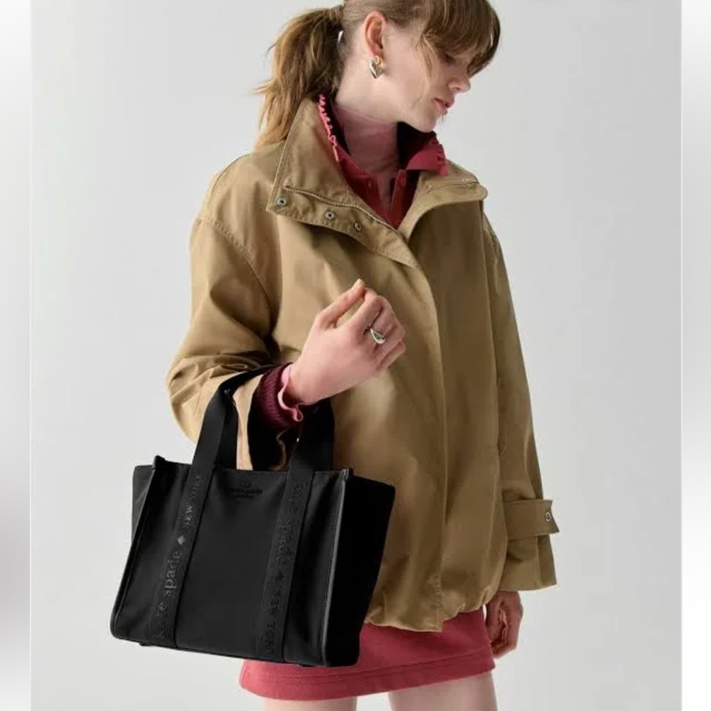 NWT Kate Spade Kip Nylon Small Tote bag NWT black - Picture 3 of 7
